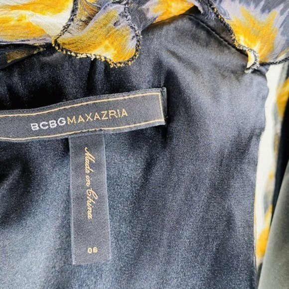 BGBG MAXAZRIA Silk Sheath Dress Ruffle Tie, Halter Top, Mid Length, Sleeveless - Picture 8 of 12